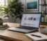 Modern small-business workspace with laptop, notebook and coffee — editorial cover for KEYTIVO Microsoft software guide