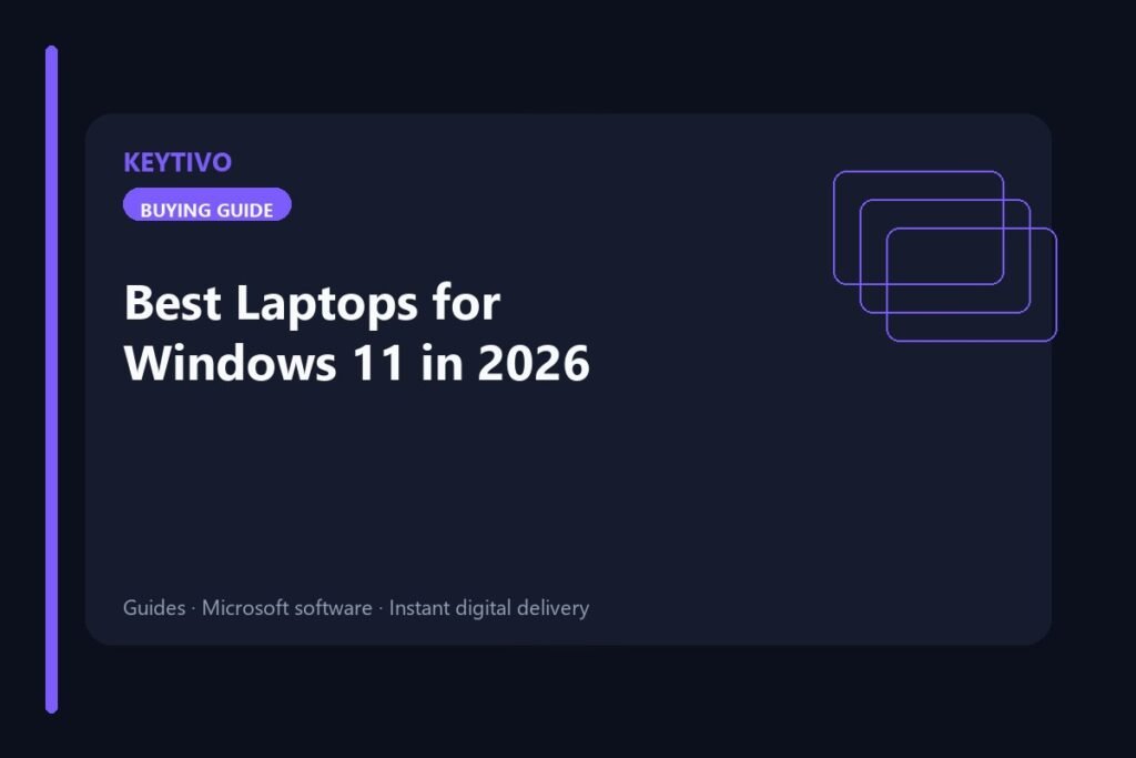 KEYTIVO buying guide cover: Best Laptops for Windows 11 in 2026