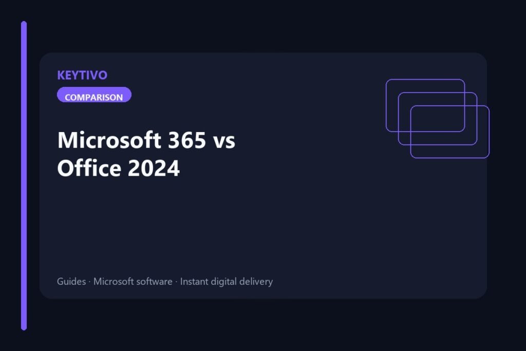 KEYTIVO comparison cover: Microsoft 365 vs Office 2024