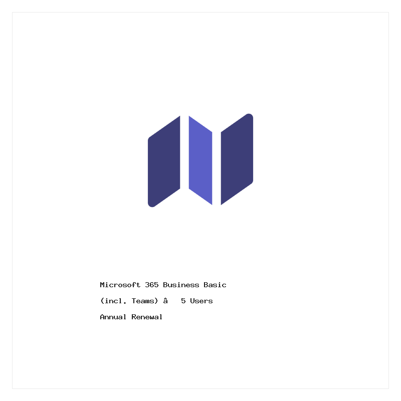 Microsoft 365 Business Basic (incl. Teams) — 5 Users Annual Renewal