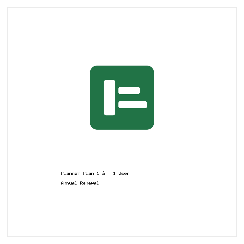 Planner Plan 1 — 1 User Annual Renewal