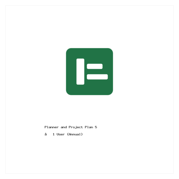 Planner and Project Plan 5 — 1 User (Annual)