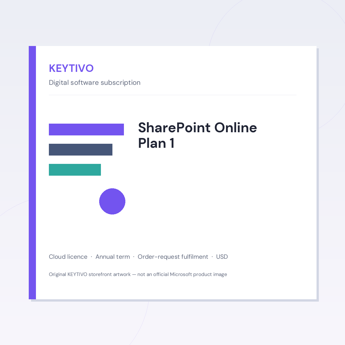 KEYTIVO SharePoint Online Plan 1 SharePoint Online Plan 1 — KEYTIVO storefront artwork
