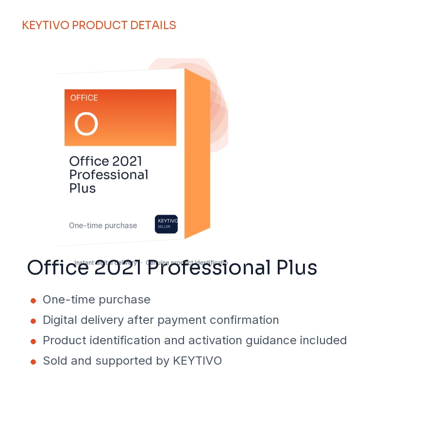 Office 2021 Professional Plus License specifications โ KEYTIVO