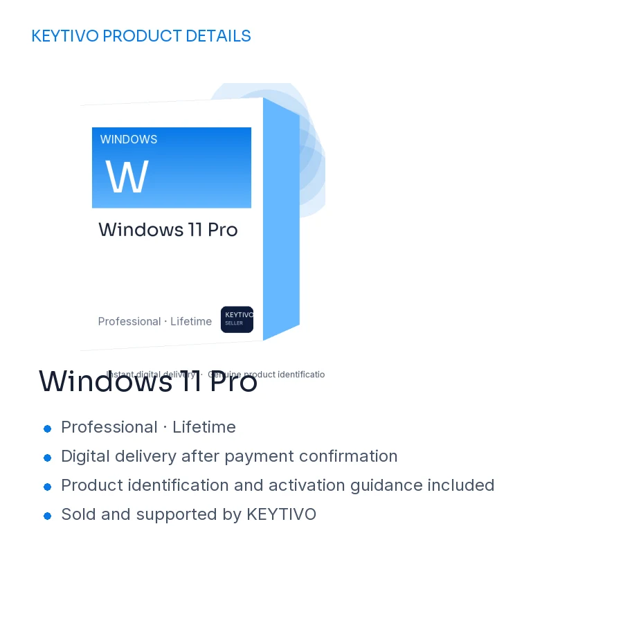 Windows 11 Pro Digital License specifications โ KEYTIVO