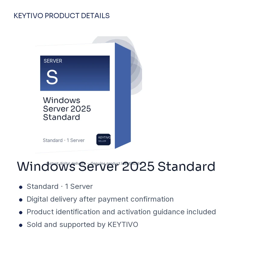 Windows Server 2025 Standard License specifications โ KEYTIVO